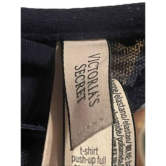 Victoria's Secret Womens Navy Blue T-Shirt Push-Up Full Coverage Bra Size 38DDD - Picture 15 of 16